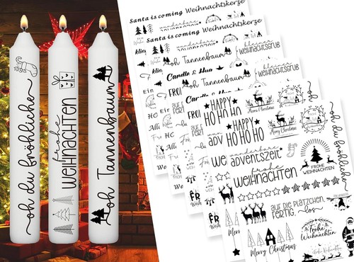 Kerzentattoos 6er set mit - kerzentattoos,